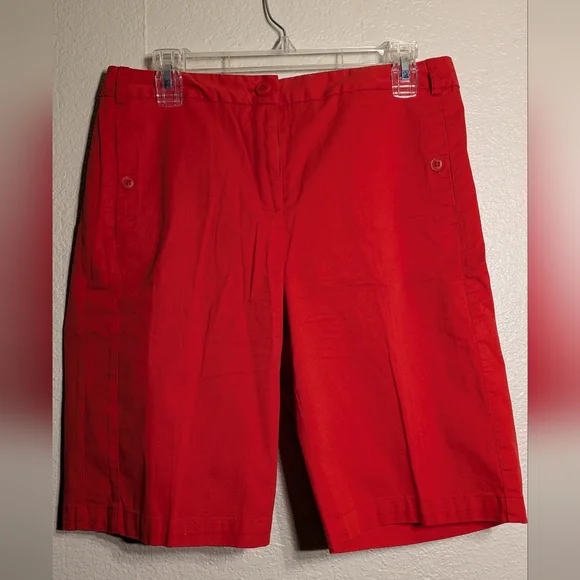 Elliot Lauren Vibrant Red Shorts Size 8 - Picture 1 of 7
